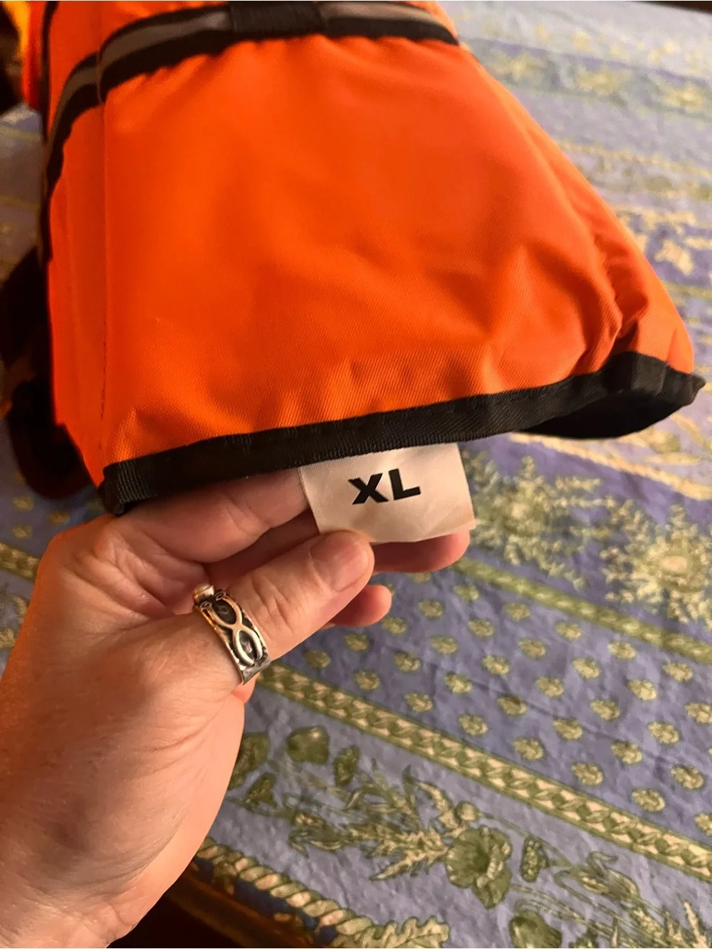 High-Visibility Orange Dog life vest for medium sized dog
